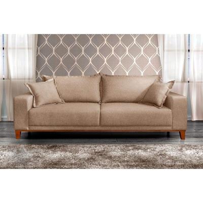 Sofá Fixo Argos 3 Lugares Luxo 180cm Castellar Móbile Bege