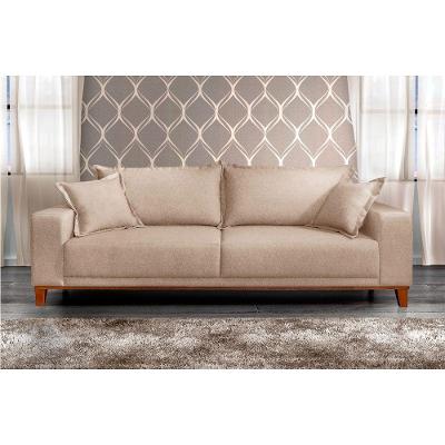 Sofá Fixo Argos 3 Lugares Luxo 180cm Castellar Móbile Bege Claro