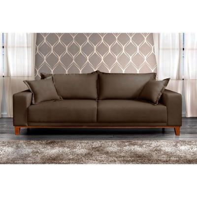 Sofá Fixo Argos 3 Lugares Luxo 180cm Castellar Móbile Chumbo