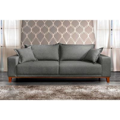 Sofá Fixo Argos 2 Lugares Luxo 160cm Castellar Móbile Cinza
