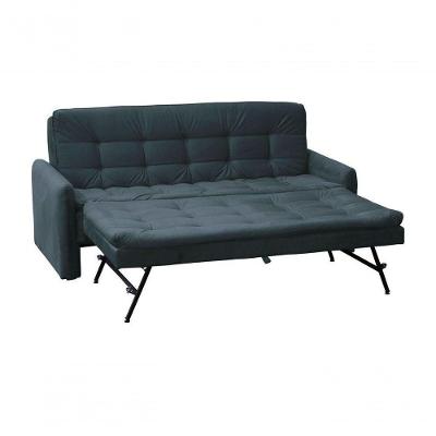 Sofá Cama Reclinável Com Cama Auxiliar Madalena - Chumbo Light
