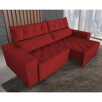 Sofá Gigante Supremo 250Cm Retrátil/Reclinável Vermelho Ws