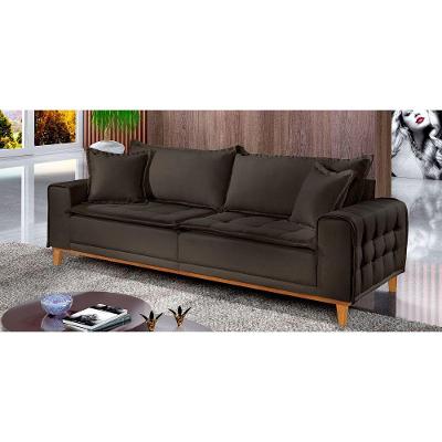 Sofá Fixo Orfeu 2 Lugares Luxo 160cm Castellar Móbile Chumbo