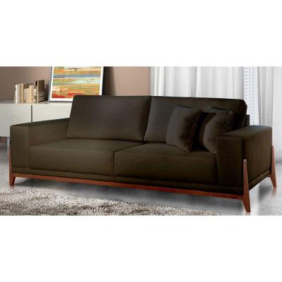 Sofá Fixo Magnus 3 Lugares Luxo 210cm Castellar Móbile Chumbo