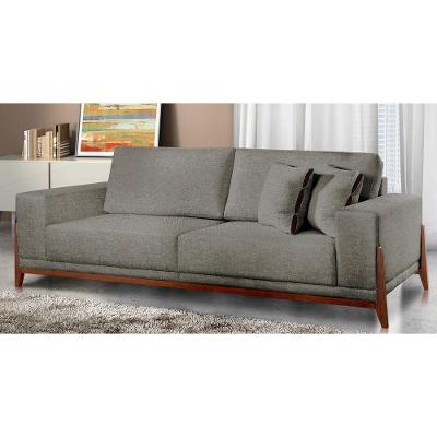 Sofá Fixo Magnus 3 Lugares Luxo 210cm Castellar Móbile Cinza