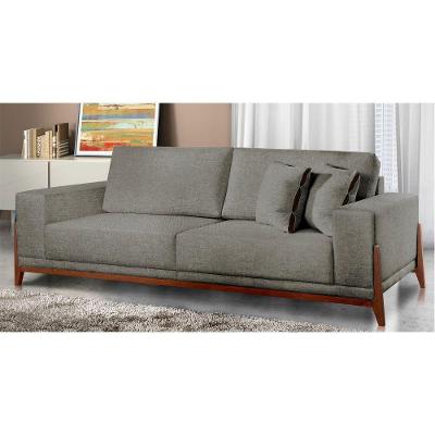 Sofá Fixo Magnus 3 Lugares Luxo 190cm Castellar Móbile Cinza