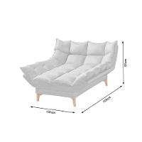 Chaise Dois Braços Luxor Pés De Madeira Maciça 1,37M Veludo Terracota - Cor: Laranja - 2