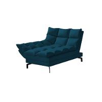 Chaise Um Braço Lado Direito Luxor Pés De Aço Preto 1,10M Veludo Azul Marinho - Cor: Azul Marinho - 1