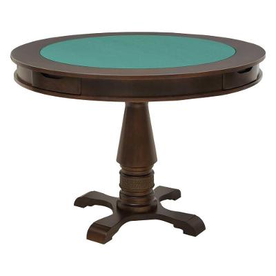 Mesa de Jogos 4 Lugares com Gavetas e Porta Copos