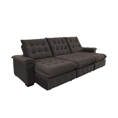 Sofá Coliseu 2.90m Retrátil E Reclinável Super Pillow - Marrom