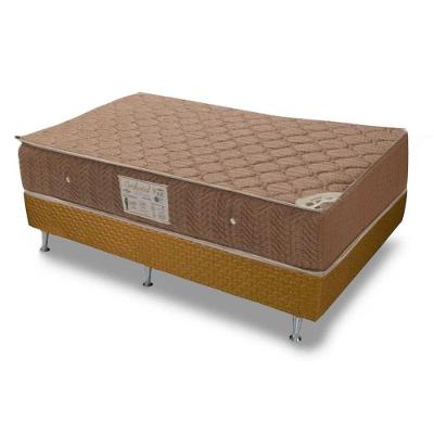 Cama Box Casal: Colchão Molas Bonnel Ortobom Hotelaria Nanolastic Orthotel Spring + Base CRC Brown(138x188)