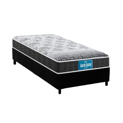 Cama Box Solteiro: Colchão Anatômico Probel D28/EP Guarda Costas Prómiddle + Base CRC Suede Black(88x188)