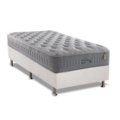 Cama Box Solteiro: Colchão Molas Ensacadas Anjos Masterpocket Soft Dream + Base White(88X188)