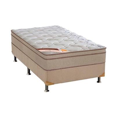 Cama Box Solteiro: Colchão Molas Ensacadas Castor Pocket Revolution Híbrido + Base CRC Suede Clean(88x188)