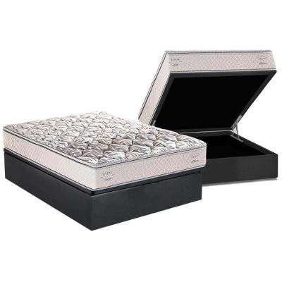 Cama Box Baú Casal: Colchão Ortopédico Herval ErgoPlus/EP  + Base CRC Suede Gray(138x188)