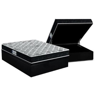 Cama Box Baú Casal: Colchão Anatômico Probel D45 / EP Firmepedic ProDormir Advanced Tech2000 + Base CRC Suede Black(138x188)