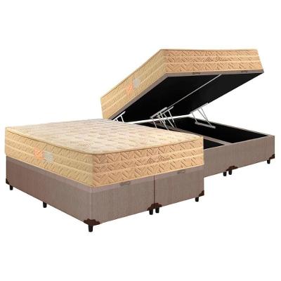 Cama Box Baú Queen: Colchão Molas Ensacadas Paropas MasterPocket Star Dream + Base CRC Courano Clean(158x198)