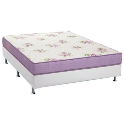 Cama Box Casal: Colchão Espuma Ortobom Physical Super Resistente + Base CRC Courano White(138x188)