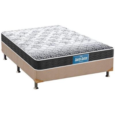 Cama Box Casal: Colchão Espuma Probel D28/EP Anatômico Guarda Costas Plus + Base CRC Suede Clean(138x188)