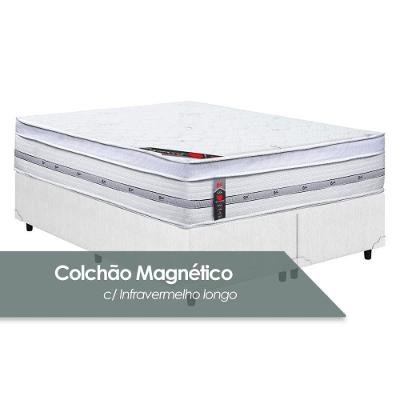 Cama Box King: Colchão Magnético Castor Pocket Gold Star + Base CRC Courano White(193x203)