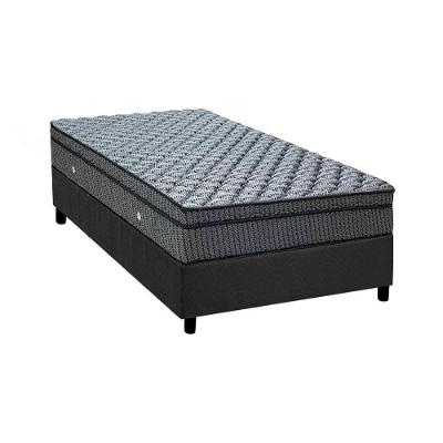 Cama Box Solteiro: Colchão Molas Ortobom Hotelaria Multilastic Orthotel Luxo + Base CRC Suede Gray(88x188)