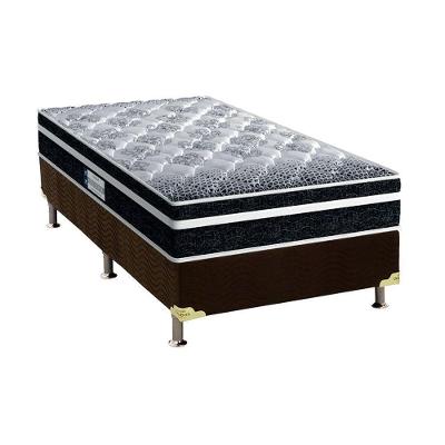 Cama Box Solteiro: Colchão Espuma D33 Probel /EP Anatômico Advanced Tech1500 Plus + Base CRC Suede Brown(88x188)