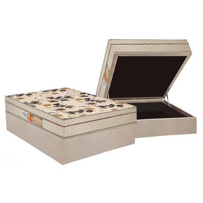Cama Box Baú Casal: Colchão Ortopédico Polar D28 / EP Orthoface Firme + Base CRC Suede Clean(138x188)