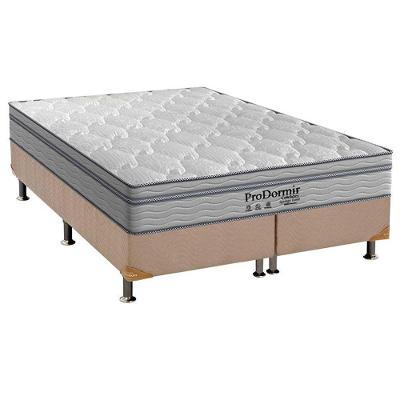 Cama Box King: Colchão Molas Ensacadas Probel MasterPocket ProDormir Springs Luxo + Base CRC Suede Clean(193x203)
