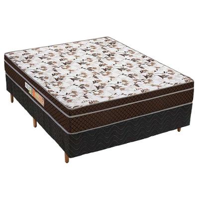 Cama Box Casal: Colchão Ortopédico Polar D28/EP Orthopremium + Base CRC Rústico Black(138x188)
