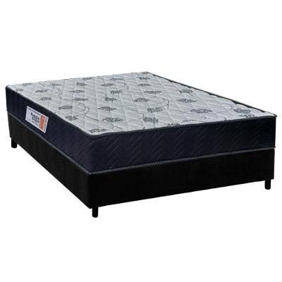 Cama Box Casal: Colchão Ortopédico Orthoflex Foggia Sogni Unic Face Pillow Top + Base CRC Camurça Black(138x188)
