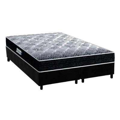 Cama Box Queen: Colchão Espuma Probel D33/EP Advanced Tech1500 + Base CRC Suede Black(158x198)