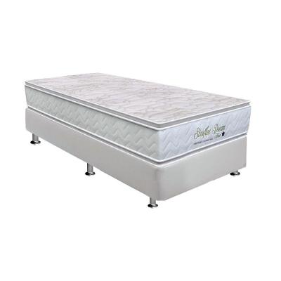 Cama Box Solteiro: Colchão Molas Ensacadas Orthoflex Starflex Dream New + Base White(88X188)