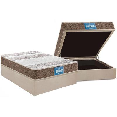 Cama Box Baú Casal: Colchão Anatômico Probel D33 / EP Guarda Costas PróIntense Plus Double Face + Base CRC Suede Clean(138x188)