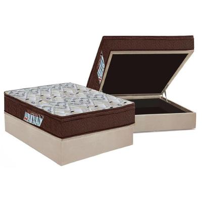 Cama Box Baú Casal: Colchão Espuma D45 Ortobom  / EP ISO 150 Mega Firme + Base CRC Suede Clean(138x188)