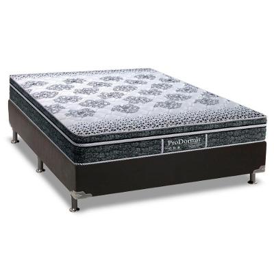 Cama Box Casal: Colchão Molas Ensacadas Probel MasterPocket ProDormir Springs + Base CRC Courano Black(138x188)