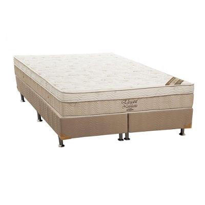 Cama Box King: Colchão Molas Bonnel Ortobom Nanolastic Elegant + Base CRC Suede Clean(186x198)
