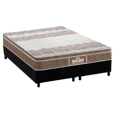 Cama Box Queen: Colchão Ortopédico Probel D33/Ep Guarda Costas Próintense Plus + Base Black(158X198)