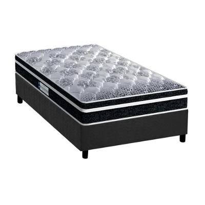 Cama Box Solteiro: Colchão Espuma D33 Probel /EP Anatômico Advanced Tech1500 Plus + Base CRC Suede Gray(88x188)