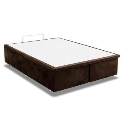 Cama Box Baú Casal Universal Suede Brown (138x188x35) - Ortobom