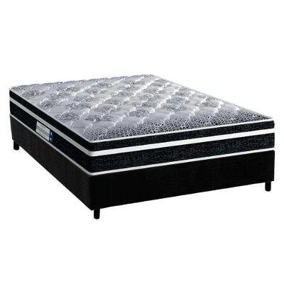 Cama Box Casal: Colchão Espuma Probel D33/EP Advanced Tech1500 Plus + Base CRC Suede Black(138x188)