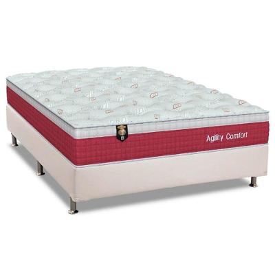 Cama Box Casal: Colchão Molas Ensacadas Orthoflex MasterPocket Agility Confort + Base CRC Courano White(138x188)