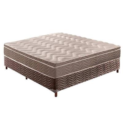 Cama Box Casal: Colchão Espuma Paropas D28/Ep Anatômico Pasquale + Base Crc Rústico Brown(138X188)