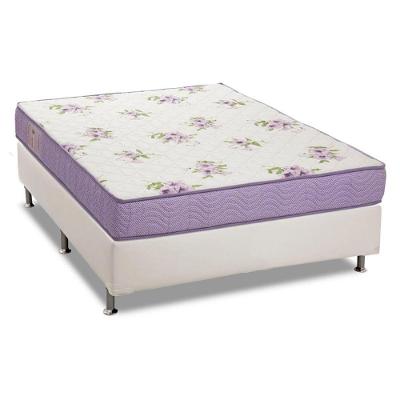 Cama Box Casal: Colchão Espuma Ortobom Physical Super Resistente + Base CRC Courano White(138x188)