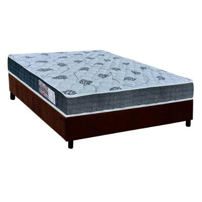 Cama Box Casal: Colchão Espuma D45 Orthoflex /EP Cecina + Base CRC Suede Brown(138x188)