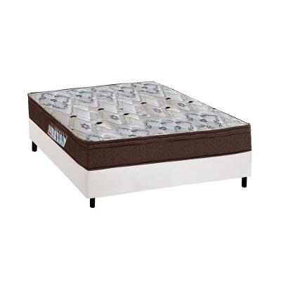 Cama Box Casal: Colchão Anatômico Ortobom D45/EP Fort Tech ISO 150 Mega Firme + Base CRC Suede White(138x188)