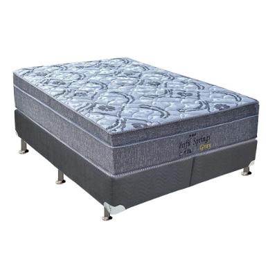 Cama Box Queen: Colchão Molas Ensacadas Probel MasterPocket Perfil Springs + Base CRC Suede Gray(158x198)
