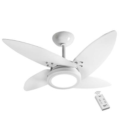 Ventilador Led Paris Branco 4 Pás 110V E Controle Remoto