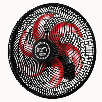 Ventilador Maggie Parede Preto Oscilante 127V Pás Vermelho