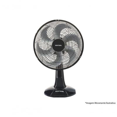 Ventilador Mesa Turbo Preto 6 Pas 30Cm 52W 220V