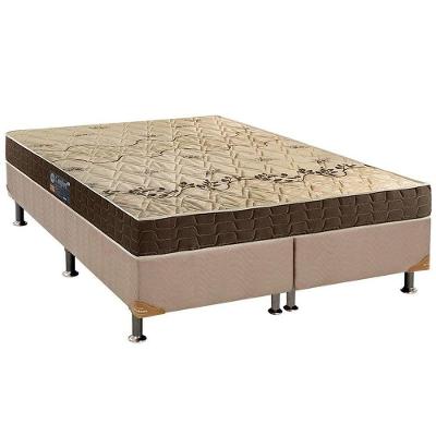 Cama Box Queen: Colchão Espuma Anjos D28 Confort  + Base CRC Suede Clean(158x198)